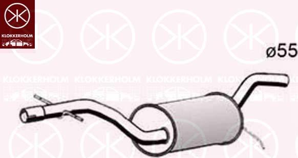 Klokkerholm 95408651 - Середній глушник вихлопних газів avtolavka.club
