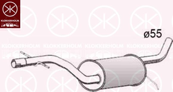 Klokkerholm 95318650 - Середній глушник вихлопних газів avtolavka.club