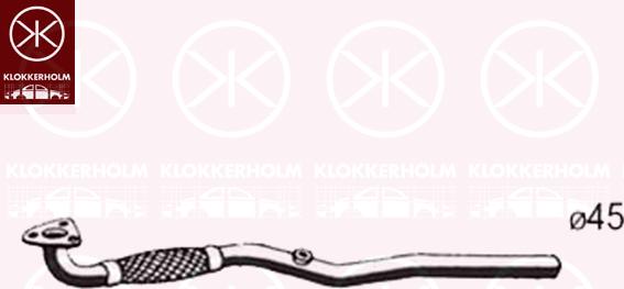 Klokkerholm 66098652 - Труба вихлопного газу avtolavka.club