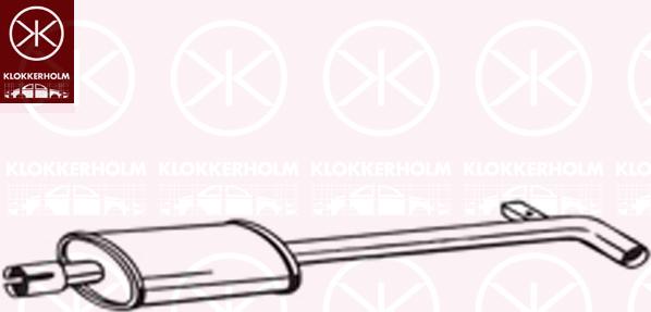 Klokkerholm 200-095 - Середній глушник вихлопних газів avtolavka.club