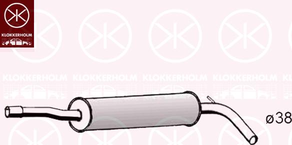 Klokkerholm 75038651 - Середній глушник вихлопних газів avtolavka.club