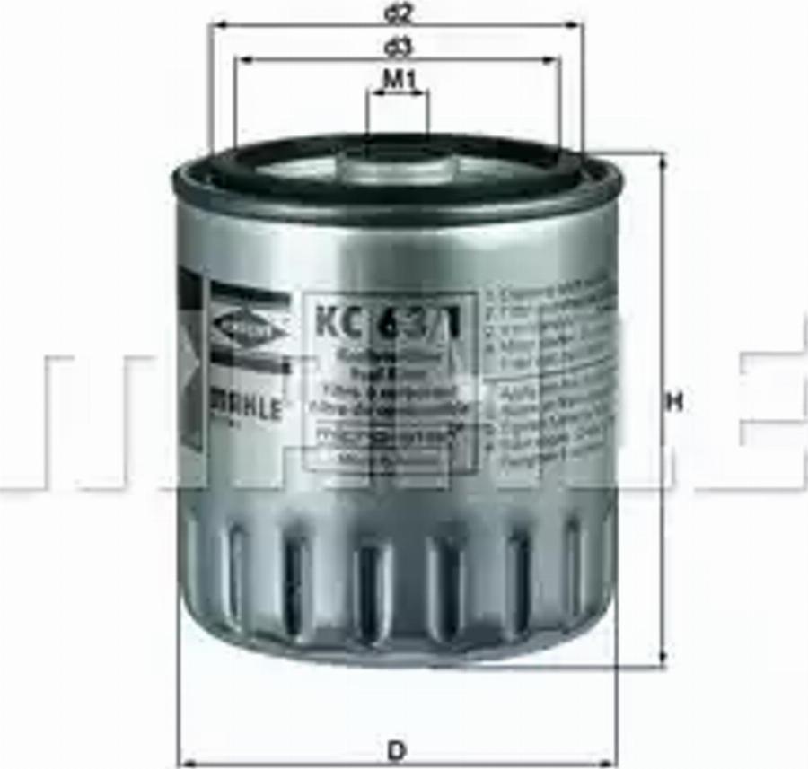 KNECHT KC 63/1D - Паливний фільтр avtolavka.club