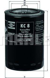 KNECHT KC 8 - Паливний фільтр avtolavka.club