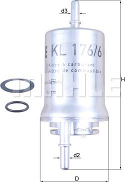 KNECHT KL 176/6D - Паливний фільтр avtolavka.club