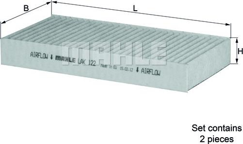 KNECHT LAK 122/S - Фільтр, повітря у внутрішній простір avtolavka.club