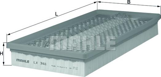 KNECHT LX 348 - Повітряний фільтр avtolavka.club