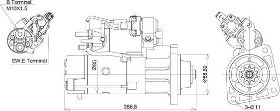 KUTNAK AUTOMOTIVE 723512/M - Стартер avtolavka.club