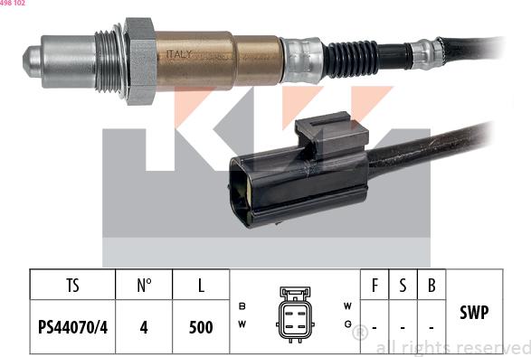 KW 498 102 - Лямбда-зонд, датчик кисню avtolavka.club