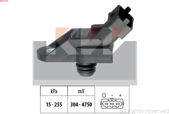 KW 493 014 - Датчик тиску повітря, висотний коректор avtolavka.club