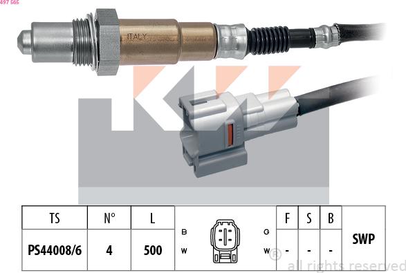 KW 497 565 - Лямбда-зонд, датчик кисню avtolavka.club