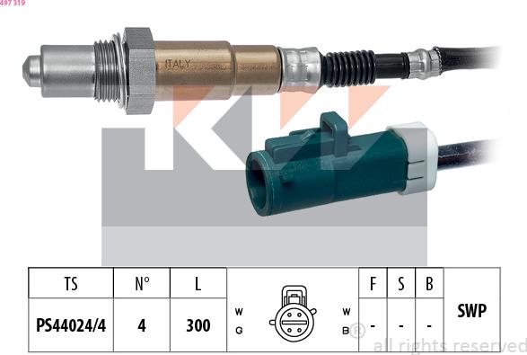 KW 497 319 - Лямбда-зонд, датчик кисню avtolavka.club