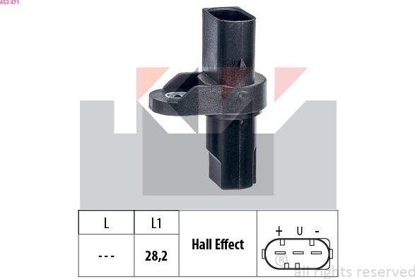 KW 453 471 - Датчик, положення розподільного валу avtolavka.club