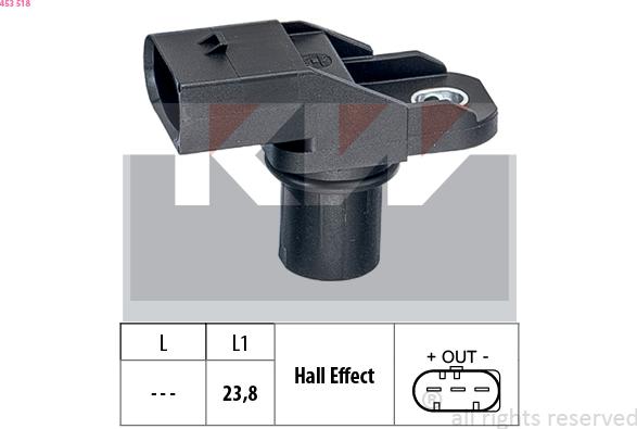 KW 453 518 - Датчик, положення розподільного валу avtolavka.club