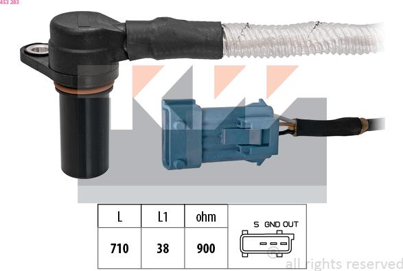 KW 453 283 - Датчик імпульсів, колінчастий вал avtolavka.club