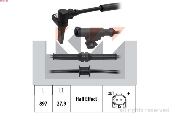 KW 460 131 - Датчик ABS, частота обертання колеса avtolavka.club