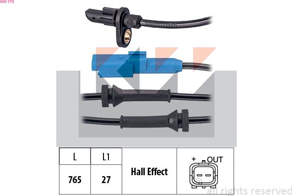 KW 460 170 - Датчик ABS, частота обертання колеса avtolavka.club