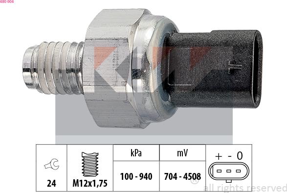 KW 480 004 - Датчик, тиск масла avtolavka.club