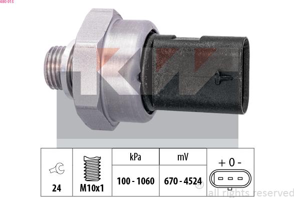 KW 480 015 - Датчик, тиск масла avtolavka.club