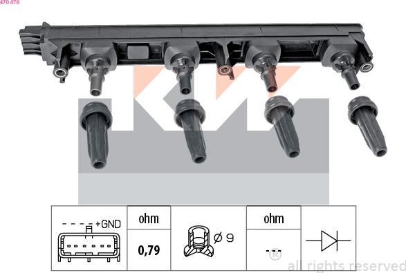 KW 470 476 - Котушка запалювання avtolavka.club