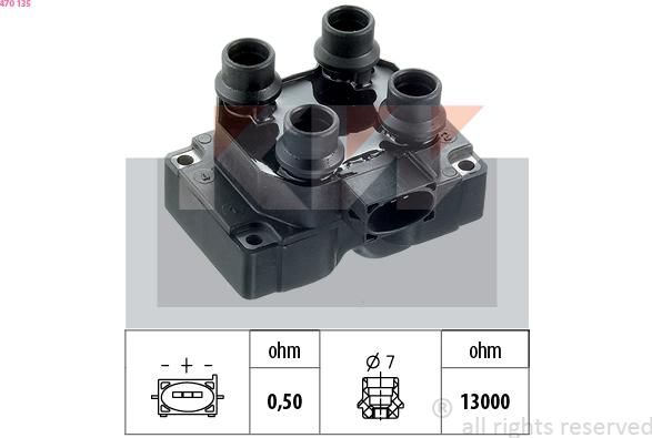 KW 470 135 - Котушка запалювання avtolavka.club