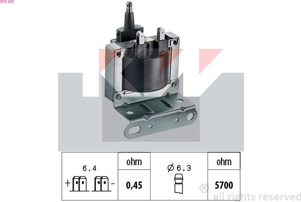 KW 470 341 - Котушка запалювання avtolavka.club