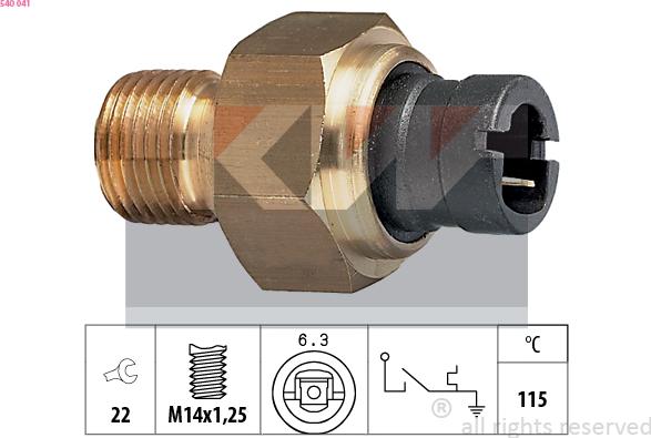 KW 540 041 - Датчик, температура охолоджуючої рідини avtolavka.club