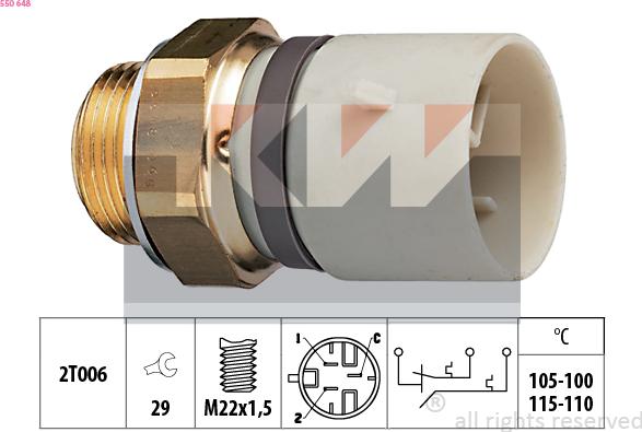 KW 550 648 - Термовимикач, вентилятор радіатора / кондиціонера avtolavka.club