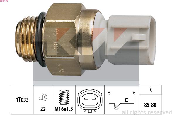 KW 550 173 - Термовимикач, вентилятор радіатора / кондиціонера avtolavka.club