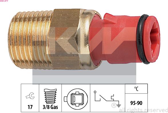 KW 550 277 - Термовимикач, вентилятор радіатора / кондиціонера avtolavka.club