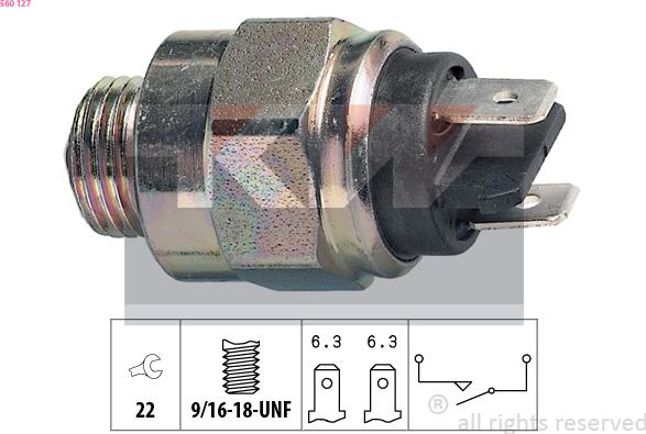 KW 560 127 - Датчик, контактний перемикач, фара заднього ходу avtolavka.club