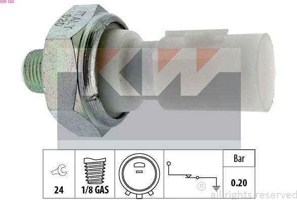 KW 500 182 - Датчик, тиск масла avtolavka.club