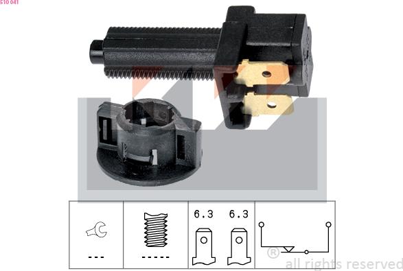 KW 510 041 - Вимикач ліхтаря сигналу гальмування avtolavka.club