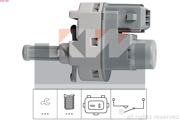 KW 510 139 - Вимикач, привід зчеплення (Tempomat) avtolavka.club