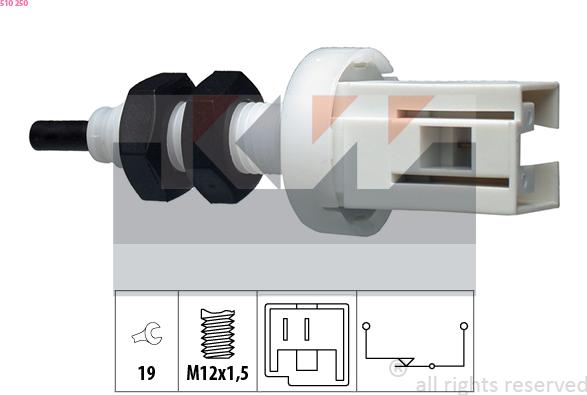 KW 510 250 - Вимикач ліхтаря сигналу гальмування avtolavka.club
