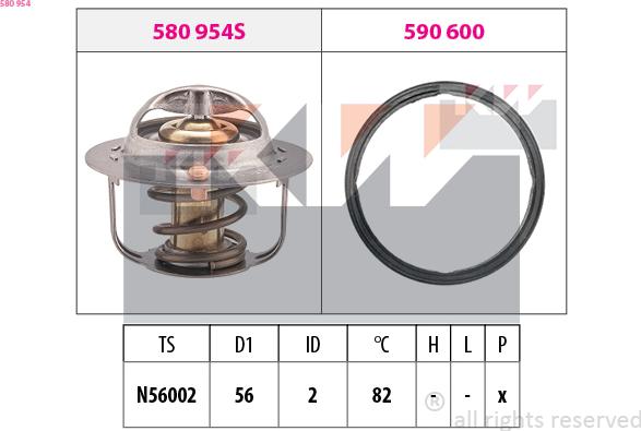 KW 580 954 - Термостат, охолоджуюча рідина avtolavka.club