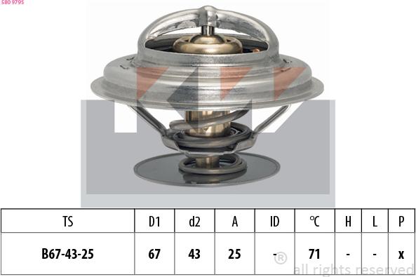 KW 580 979S - Термостат, охолоджуюча рідина avtolavka.club