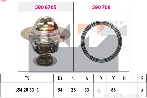 KW 580 971 - Термостат, охолоджуюча рідина avtolavka.club