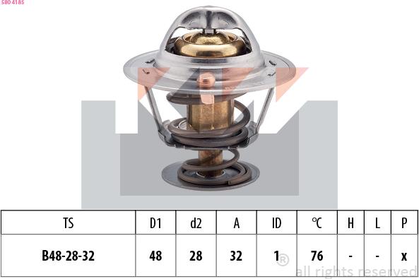 KW 580 418S - Термостат, охолоджуюча рідина avtolavka.club