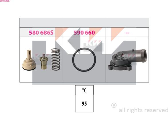 KW 580 686K - Термостат, охолоджуюча рідина avtolavka.club