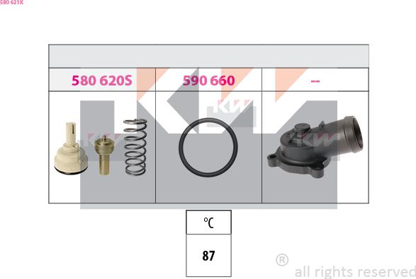 KW 580 621K - Термостат, охолоджуюча рідина avtolavka.club