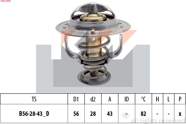 KW 580 399S - Термостат, охолоджуюча рідина avtolavka.club