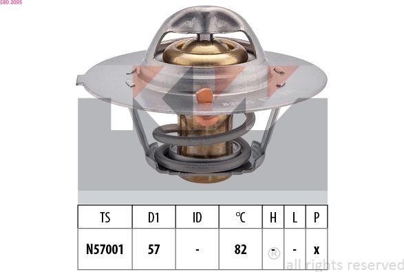 KW 580 209S - Термостат, охолоджуюча рідина avtolavka.club