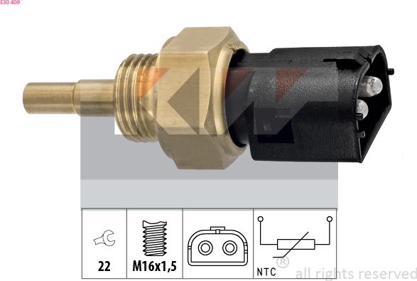 KW 530 409 - Датчик, температура охолоджуючої рідини avtolavka.club