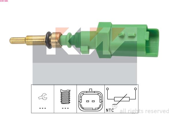 KW 530 385 - Датчик, температура охолоджуючої рідини avtolavka.club