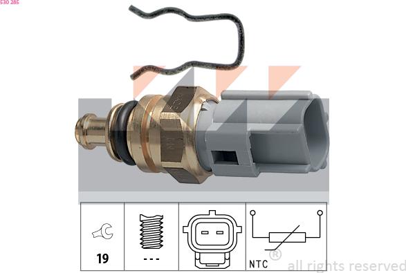 KW 530 285 - Датчик, температура охолоджуючої рідини avtolavka.club