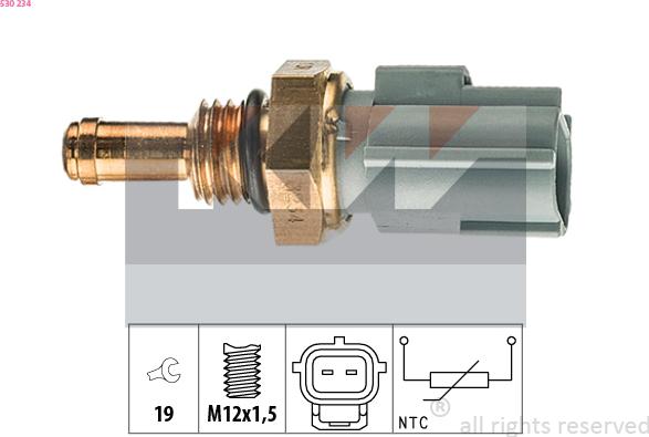 KW 530 234 - Датчик, температура масла avtolavka.club