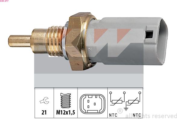 KW 530 277 - Датчик, температура охолоджуючої рідини avtolavka.club