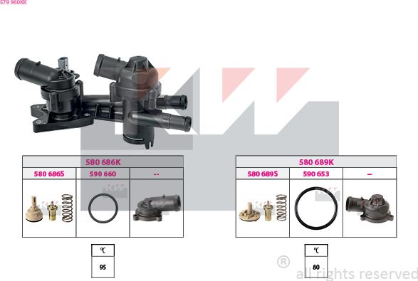 KW 579 960KK - Термостат, охолоджуюча рідина avtolavka.club