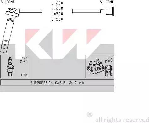 KW 360 817 - Комплект проводів запалювання avtolavka.club