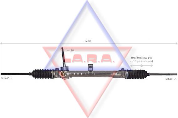 LA.R.A. 190048 - Рульовий механізм, рейка avtolavka.club